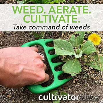 Bear Paws Cultivator Claw - Ergonomic Gardening Tools - Hand Held Garden Tool - Hand Rake - Strong N...