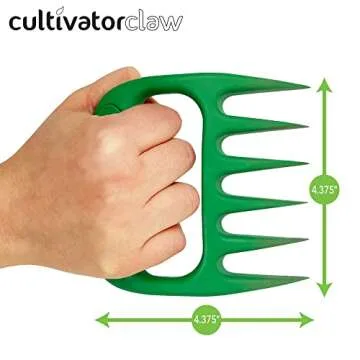 Bear Paws Cultivator Claw - Ergonomic Gardening Tools - Hand Held Garden Tool - Hand Rake - Strong Nylon Weeder - Manual Weeding, Aerating, Cultivating…