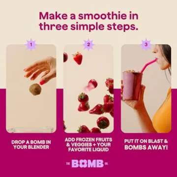 The Bomb Co. Blender Bomb, Get up & Goji, Superfood Smoothie Mix With Goji Berries, Hemp, Flax, Chia Seeds & Amino Acids, Gluten Free, High Fiber, 10 Servings