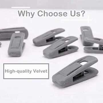 Trgowaul Velvet Hanger Clips for Stylish Closet Organization
