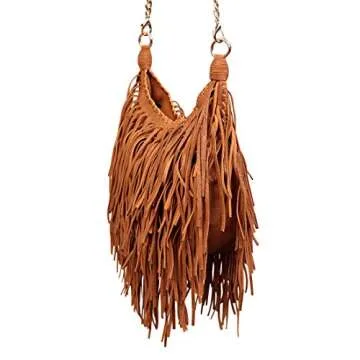 LUI SUI Women's Fringed Shoulder Bag - Trendy Crossbody