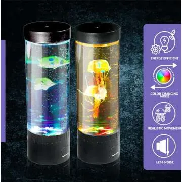 Brewish Jellyfish Lamp - 16 Color Aquarium Night Light