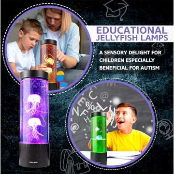 Brewish Jellyfish Lamp - 16 Color Aquarium Night Light