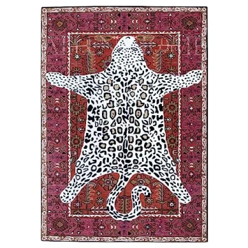 Allen Home Wool Area Rug | Octavia Leopard Design | Soft & Durable
