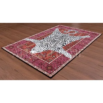 Allen Home Wool Area Rug | Octavia Leopard Design | Soft & Durable