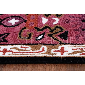 Allen Home Wool Area Rug | Octavia Leopard Design | Soft & Durable