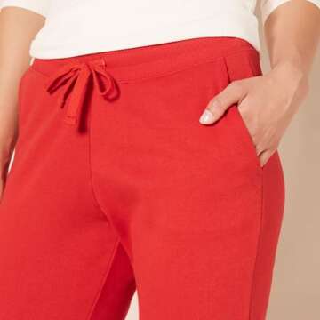 Amazon Essentials Women's Fleece Jogger Sweatpant in Red