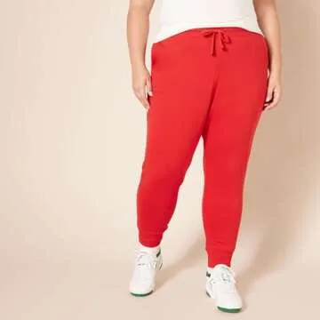 Amazon Essentials Women's Fleece Jogger Sweatpant in Red