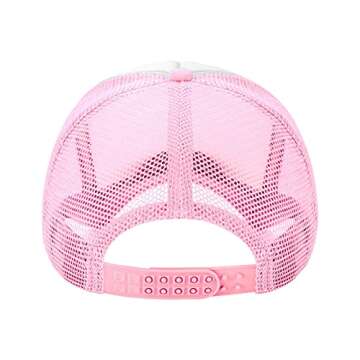 I Love Hot Dad Unisex Adjustable Trucker Hat - Pink