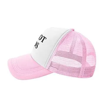 I Love Hot Dad Unisex Adjustable Trucker Hat - Pink