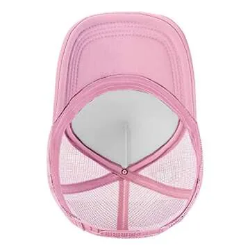 I Love Hot Dad Unisex Adjustable Trucker Hat - Pink