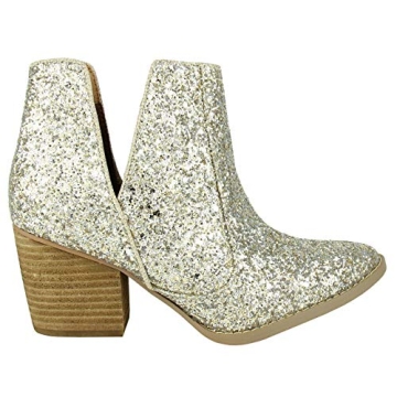 Sparkly Gold High Heel Boots for Women - Elegant & Comfortable