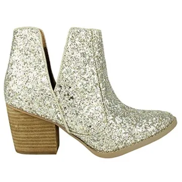 Sparkly Gold High Heel Boots for Women - Elegant & Comfortable