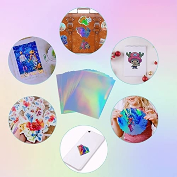 20 Sheets Holographic Printable Vinyl Sticker Paper