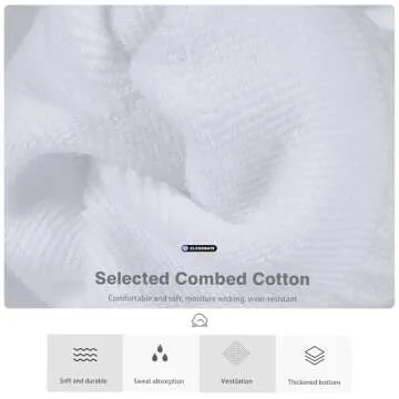 CLOSEMATE Crew Slouch Socks Women Soft Cotton Scrunch Slouchy Socks Knee High Boot Socks 3 Pairs(3 White)