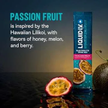 Liquid I.V.® Hydration Multiplier - Passion Fruit | Electrolyte Powder Drink Mix | 3 Pack (48 Servi...