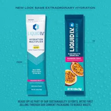 Liquid I.V.® Hydration Multiplier - Passion Fruit | Electrolyte Powder Drink Mix | 3 Pack (48 Servings)