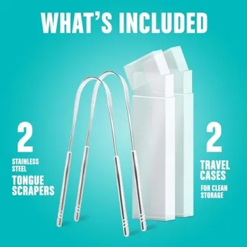 BASIC CONCEPTS Stainless Steel Tongue Scraper for Adults