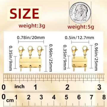 MKCYD Multi Necklace Layering Clasps: Strong Magnetic Clasp for Effortless Elegance