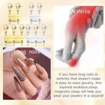 MKCYD Multi Necklace Layering Clasps for Effortless Layering