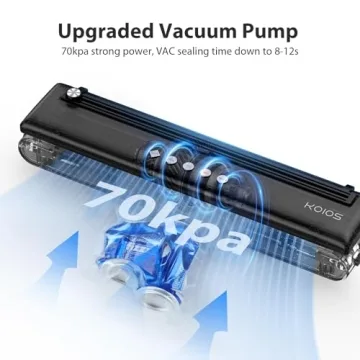 KOIOS Compact Vacuum Sealer with Dry Moist Modes Built-in Cutter
