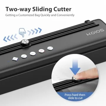 KOIOS Compact Vacuum Sealer with Dry Moist Modes Built-in Cutter
