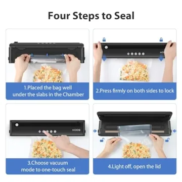KOIOS Compact Vacuum Sealer with Dry Moist Modes Built-in Cutter