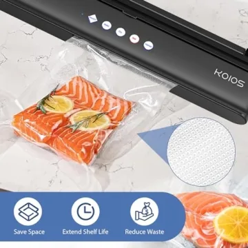KOIOS Compact Vacuum Sealer with Dry Moist Modes Built-in Cutter