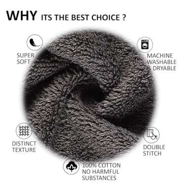 Quick-Dry, Soft & Absorbent Washcloths Set of 4