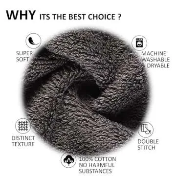 Quick-Dry, Soft & Absorbent Washcloths Set of 4