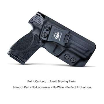 POLE.CRAFT M&P 2.0 9mm Hoster IWB KYDEX for Smith & Wesson M&P 9mm M2.0 4"/4.25" Pistol Case - Insid...