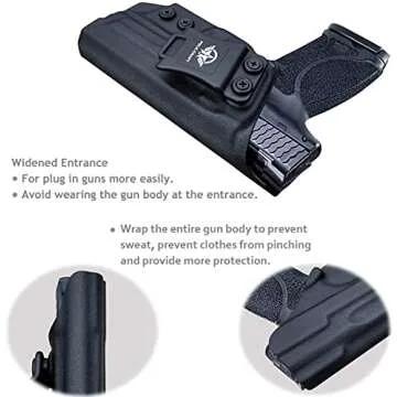 POLE.CRAFT M&P 2.0 9mm Hoster IWB KYDEX for Smith & Wesson M&P 9mm M2.0 4"/4.25" Pistol Case - Inside Waistband Concealed Carry Holster S&W M&P 9mm 2.0 Gun Pouch Accessories