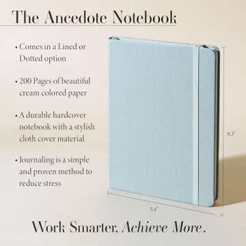 Hardcover Ruled Journal with Thick 100 gsm College Ruled Paper A5 size (8.3 inches x 5.4 inches) - D...