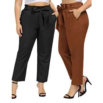 Hanna Nikole Plus Size High Waist Dress Pants for Women