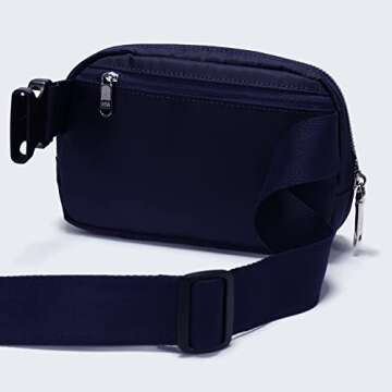 Pander Nylon Belt Bag for women crossbody with Adjustable, Strap for Outdoors Workout Traveling Casual Running Cycling (Blue Storm)