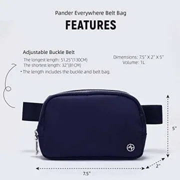 Pander Nylon Belt Bag for Versatile Travel and Fitness