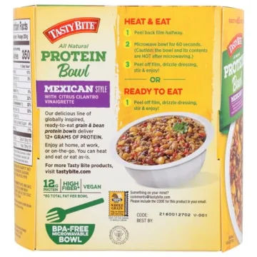 TASTY BITE Mexican Protein Bowl - Vegan, Ready to Eat, 12g Protein