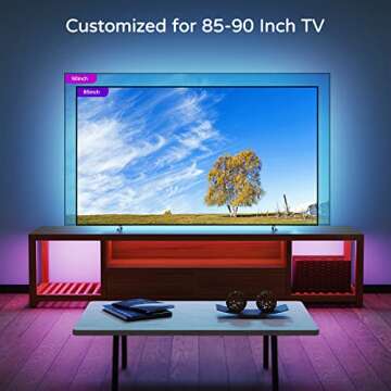 HAMLITE Led Lights for TV 82 85 86 90 95 Inches - 21Ft LED Backlight for Home Theater & Gaming Decor