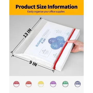 SUNEE Multi-Colored Zipper Pouches for Storage Solutions