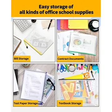SUNEE Multi-Colored Zipper Pouches for Storage Solutions