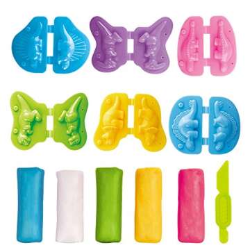 VConejo Color Dough Toys Dough Accessories Set Creations Tools for Kid 2-4-8 Years (Dinosaurs World)