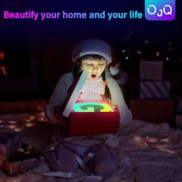 OJQ Light Up Letters - LED Music Sync Alphabet Lights