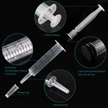 10Pack 20ml Sterile Syringes for Liquid Measurement