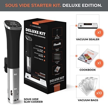 Garnease Sous Vide Cooker Kit 1000W with Vacuum Sealer
