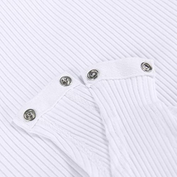 PALINDA Women's Lace Up Bodysuit in White for Chic Style