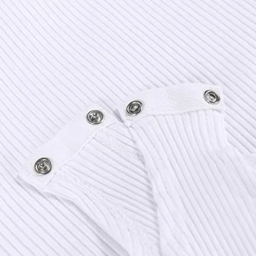 PALINDA Women's Lace Up Bodysuit in White for Chic Style