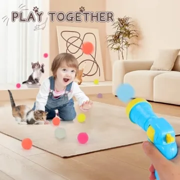 Splarwbk Cat Ball Launcher and Plush Balls for Fun