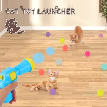 Splarwbk Cat Ball Launcher and Plush Balls for Fun
