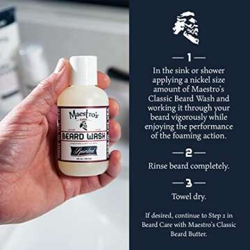 Maestro's Classic Beard Wash for All Beard Types, 4 Ounce