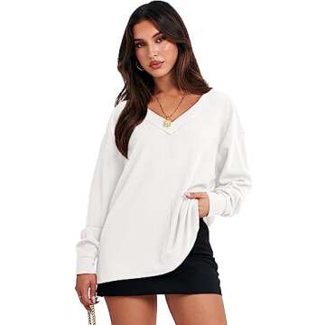 Trendy ANRABESS Oversized Long Sleeve Pullover Sweatshirt - Casual Chic